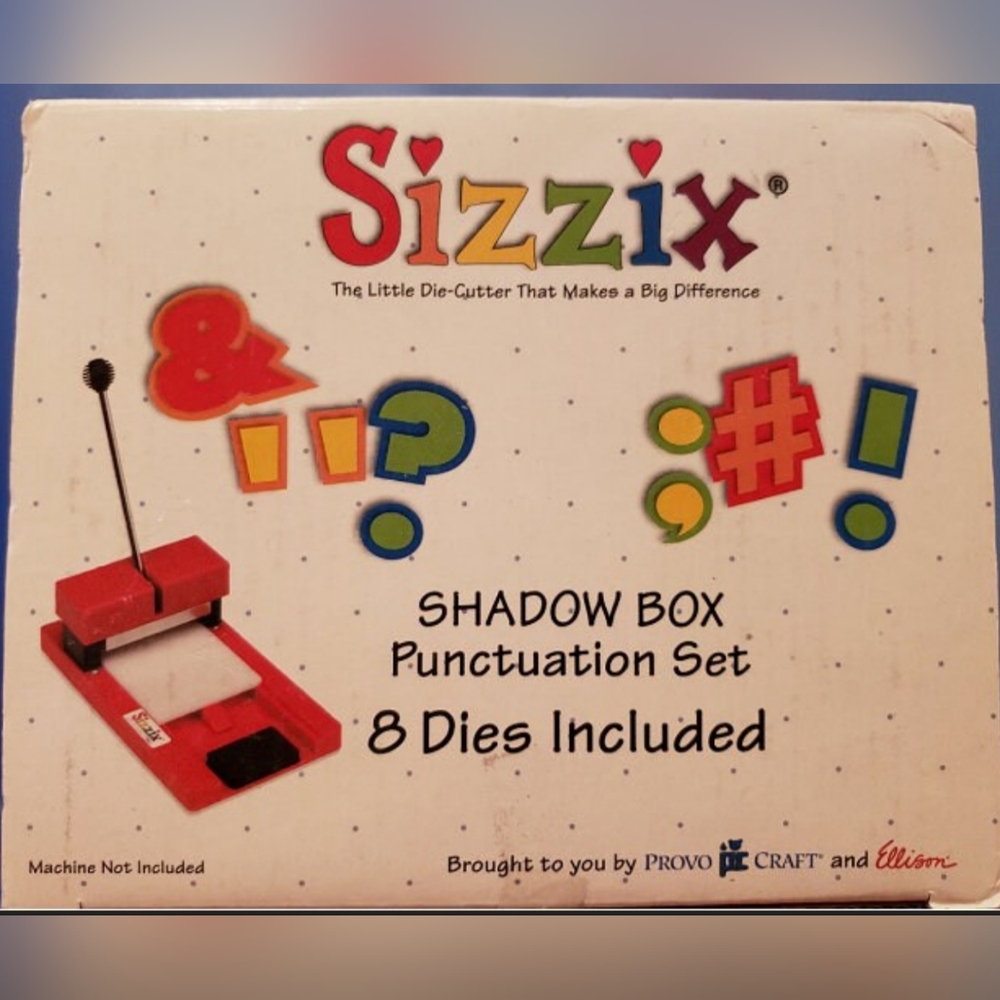 Sizzix Shadow Box Punctuation Set 8 Dies Included